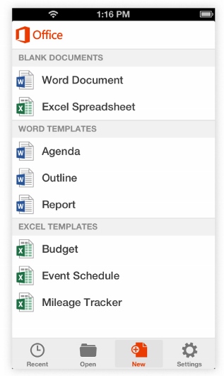 Office documents templates